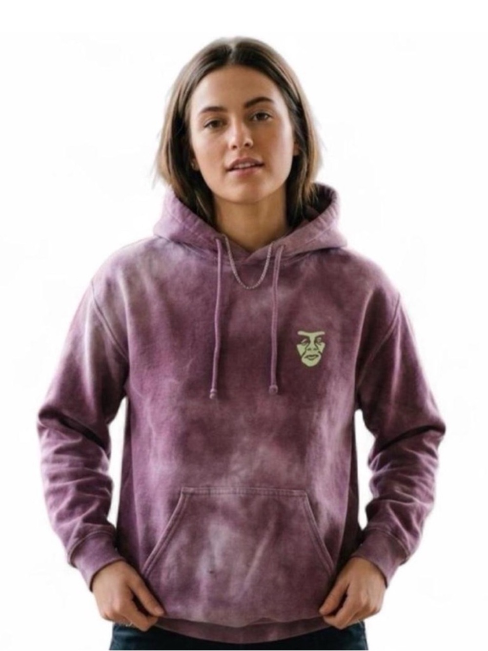 Obey Purple Tie-Dye Hooded Sweatshirt